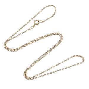 Vintage Gold-Tone Sterling Silver 925 Cable Link Chain Necklace 18"